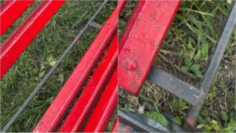 У Тернополі вандали пошкодили лавку біля дитячого майданчика