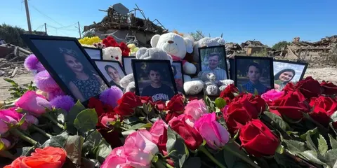 Радушне вшанувало пам'ять родини Воронових після ракетного удару РФ